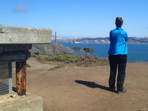 View of Golden Gate Bridge from Old WW 2 Bunkers