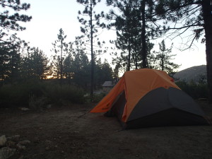 Campsite in the San Gabriel Mountains