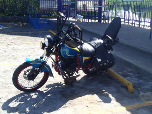 Mexican style Harley (which would be a modified Honda)