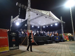 Free classical concert in a park in Cuenca