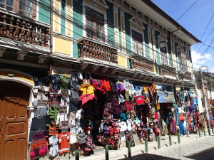 Market stalls in La Paz