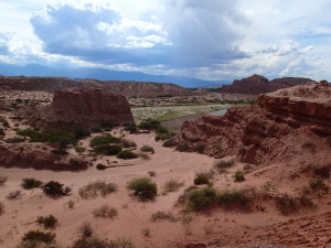 Red Mountains and desert