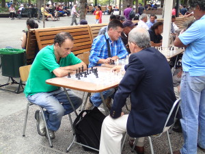 Playing Chess on the Plaza