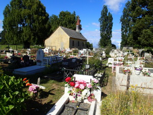 Small church and cemetery 