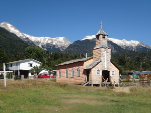 Little wooden church in Villa Amengual