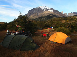 Nice camping spot at Torres del Paine National Park